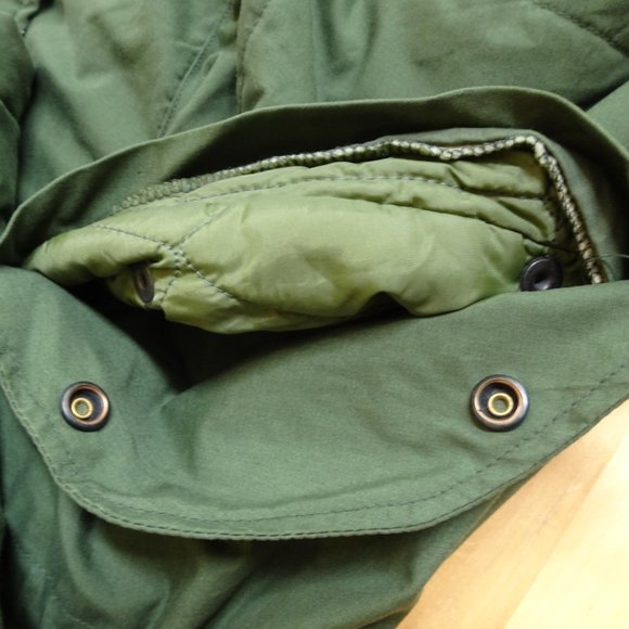 Genuine Swedish Army Insulated Thermal M90 Jacket Green Cold Weather Large - Picture 7 of 12